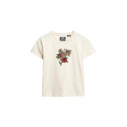 Superdry & Co Tricou 'Tattoo' verde deschis / roz pal / roșu / alb natural