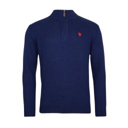 U.S. POLO ASSN. Pulover albastru închis / roșu