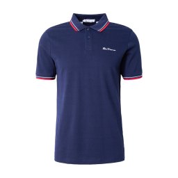 Ben Sherman Tricou albastru marin / roșu / alb