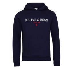 U.S. POLO ASSN. Bluză de molton albastru închis / sângeriu / alb