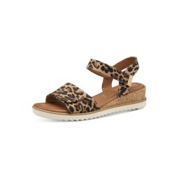 Tamaris Sandale maro pueblo / brocart / negru