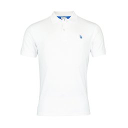 U.S. POLO ASSN. Tricou albastru / alb