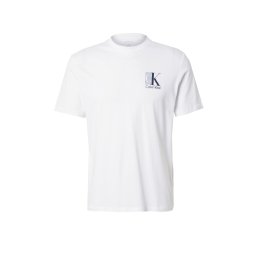 Calvin Klein Tricou bleumarin / albastru regal / gri deschis / alb