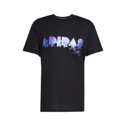 ADIDAS SPORTSWEAR Tricou funcțional 'Adidas x Jeremy Scott' albastru neon / mov neon / negru