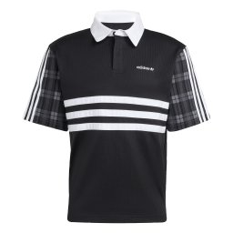 ADIDAS ORIGINALS Tricou 'Tartan' gri / gri închis / negru / alb