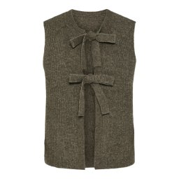 PIECES Vestă tricotată 'PCSilly' ciocolatiu