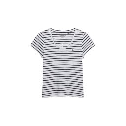 Superdry & Co Tricou albastru marin / alb