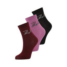 Karl Lagerfeld Șosete mov orhidee / roșu bordeaux / negru / alb