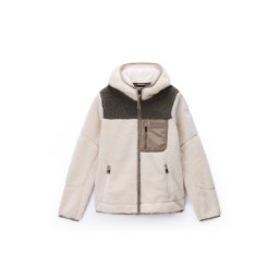 NAPAPIJRI Jachetă fleece 'Yupik' crem / maro cămilă / ciocolatiu