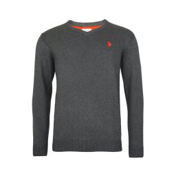 U.S. POLO ASSN. Pulover gri metalic / roșu orange