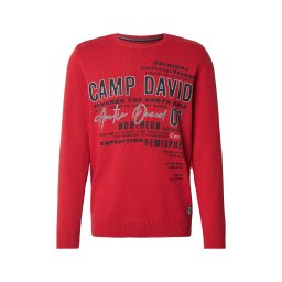 CAMP DAVID Pulover roșu / negru / alb