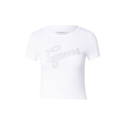 GUESS Tricou argintiu / alb