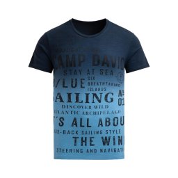 CAMP DAVID Tricou bleumarin / azuriu