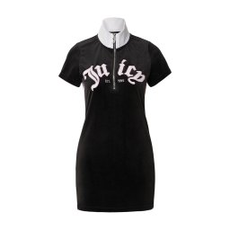 Juicy Couture Rochie 'CLASIC' roz / negru / alb