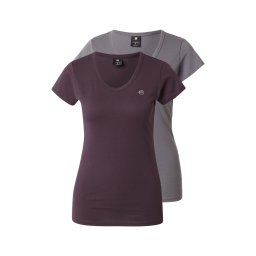 G-STAR Tricou gri / mov mură