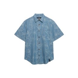 Superdry & Co Cămașă 'VINTAGE LOOM' albastru porumbel / albastru denim