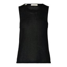 SELECTED Top brodat negru