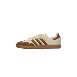 ADIDAS ORIGINALS Sneaker low 'Samba' maro / alb lână