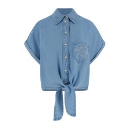 GUESS Bluză 'AMBRA' albastru denim
