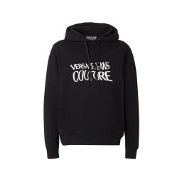 Versace Jeans Couture Bluză de molton negru / alb