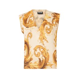 Versace Jeans Couture Top brodat galben lămâie / galben miere / alb natural