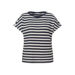 STREET ONE Pulover 'Crista' bleumarin / alb