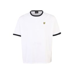 Lyle & Scott Big&Tall Tricou 'Ringer' negru / alb