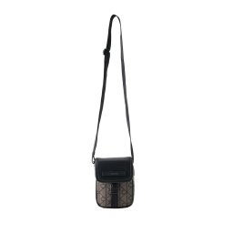 Calvin Klein Geantă de umăr 'Emblem' bej închis / negru