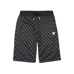 GUESS Pantaloni negru / alb