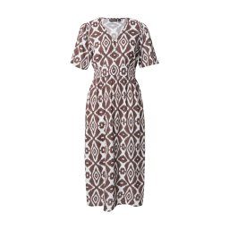 PIECES Rochie tip bluză 'PCTALA' ciocolatiu / alb