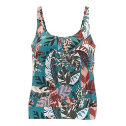 BUFFALO Tankini top culoarea pielii / albastru aqua / oliv