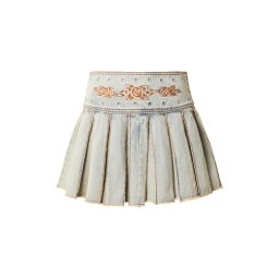 Ed Hardy Fustă albastru denim / maro ruginiu