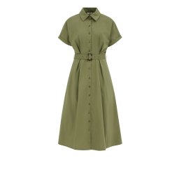 WE Fashion Rochie tip bluză oliv