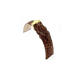Curea crocodil veritabil maro inchis, căptușită 14mm -3320214