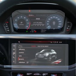 Audi Q3 2021+ Set (2 buc.) Folii de Protectie pentru Ceasuri si Navigatie - HD-Premium FoliaTa