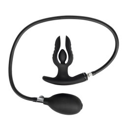 Rimba Electro Play E-Stim Stretching Anal Plug with Pump Bi-Polar Black