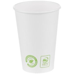Set 2 x Pahare Carton Bio Albe, 180 ml, 50 buc