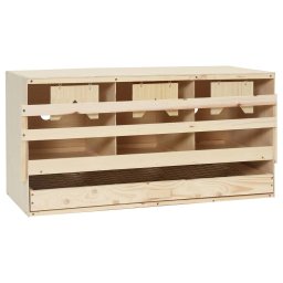 Cuibar gaini cu 3 compartimente, 72x33x38 cm, lemn masiv pin GartenMobel Dekor