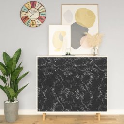 Folie de mobilier autoadeziva, negru piatra, 500x90 cm, PVC GartenMobel Dekor