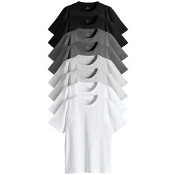 The Set Tricou gri închis / gri amestecat / negru / alb