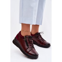 Pantofi cu platformă din piele pentru femei Vinceza