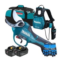 Makita - DUP362PT2 - Foarfeca de gradina pentru crengi cu 2 acumulatori, Li-Ion, 18 V, 5 Ah, 33 mm, accesorii