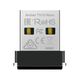 PLACA RETEA TP-LINK AX300, extern wireless 2.4 GHz, USB 2.0, port, 300 Mbps, antena interna x 1, Wi-Fi 6 "Archer TX1U Nano" (include timbru verde 0.18 lei)