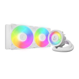 COOLER Arctic "Liquid Freezer III Pro 280 A-RGB", skt. LGA1851, LGA 1700, AM4, AM5, racire cu lichid, 2 x 140mm P14 Pro ARGB, 800 - 2800 RPM, ARGB, alb "ACFRE00187A" (timbru verde 2.00 lei)