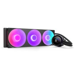 Cooler Lichid NZXT Kraken Plus 360 RGB, AIO 360mm, pompa cu ecran LCD, Intel/ AMD, Negru "RL-KR360-B2" (timbru verde 2 lei)