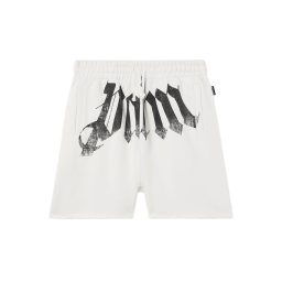 PALM ANGELS Bermude Big Waist Logo PMCI02CS26FLE001 0310-off white black