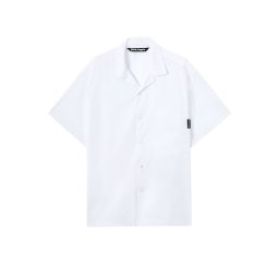 PALM ANGELS Cămaşă B Curved Logo Bowling PMGG00AS26FAB001 0310-off white black