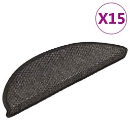 Covorase scari autoadezive 15 buc antracit 56x17x3 aspect sisal GartenMobel Dekor