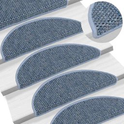 Covoras scari autoadeziv 15 buc. albastru, 56x17x3 aspect sisal GartenMobel Dekor