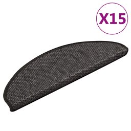 Covorase scari autoadezive, 15 buc. gri 65x21x4cm, aspect sisal GartenMobel Dekor